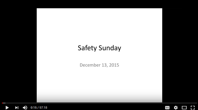 Safety Sunday December 13, 2015